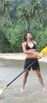 Kayak girl on Thailand beach