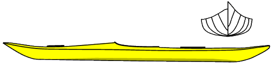Lines of round bilge sea kayak 2