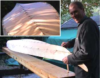 Plywood kayak hull joint 2