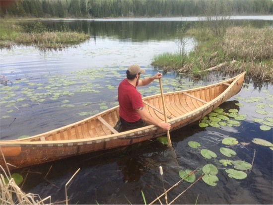 A brand new birchbark canoe
