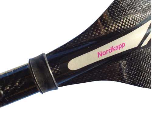 Closeup of carbon fibre paddle