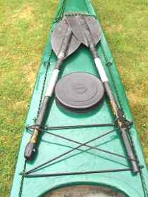 Spare kayak paddle