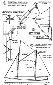 Rig for Conor O'Brien's 24 foot whaleboat