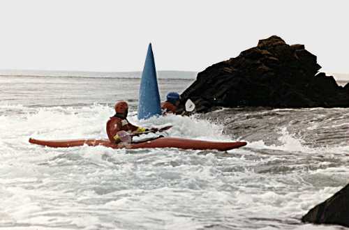 Kayakers playing in the B-tches