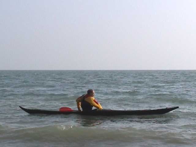 One of sequence of kayak rolling photos