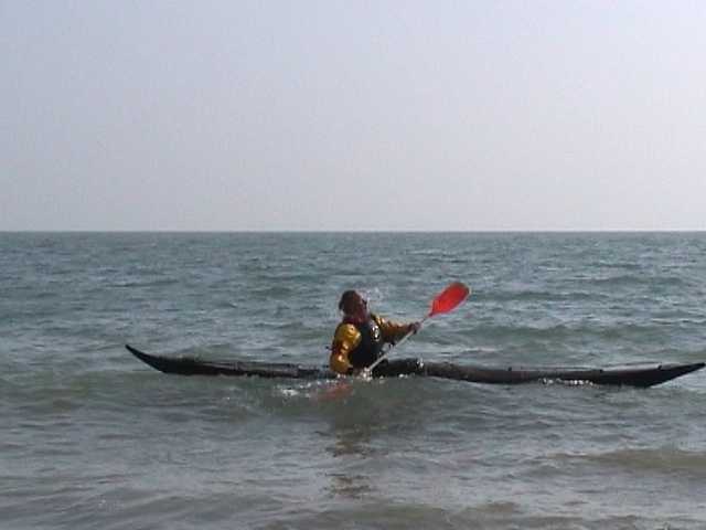 One of sequence of kayak rolling photos