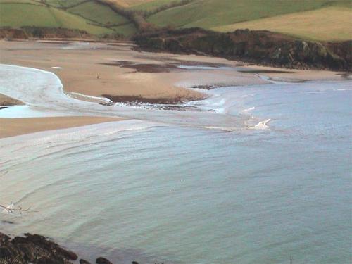 Small estuary at low tide