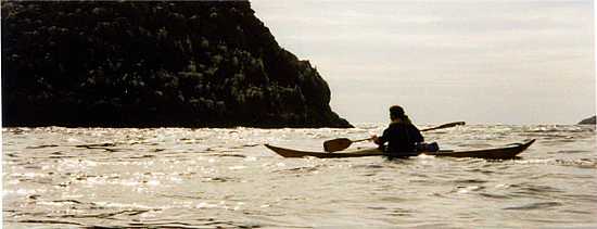 Solo sea kayaker