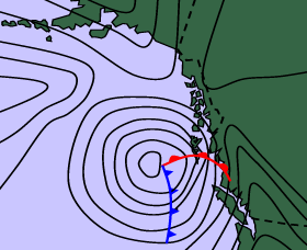 Coastal low in British Columbia