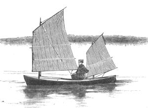 "Siren", a US-built Nautilus sailing canoe