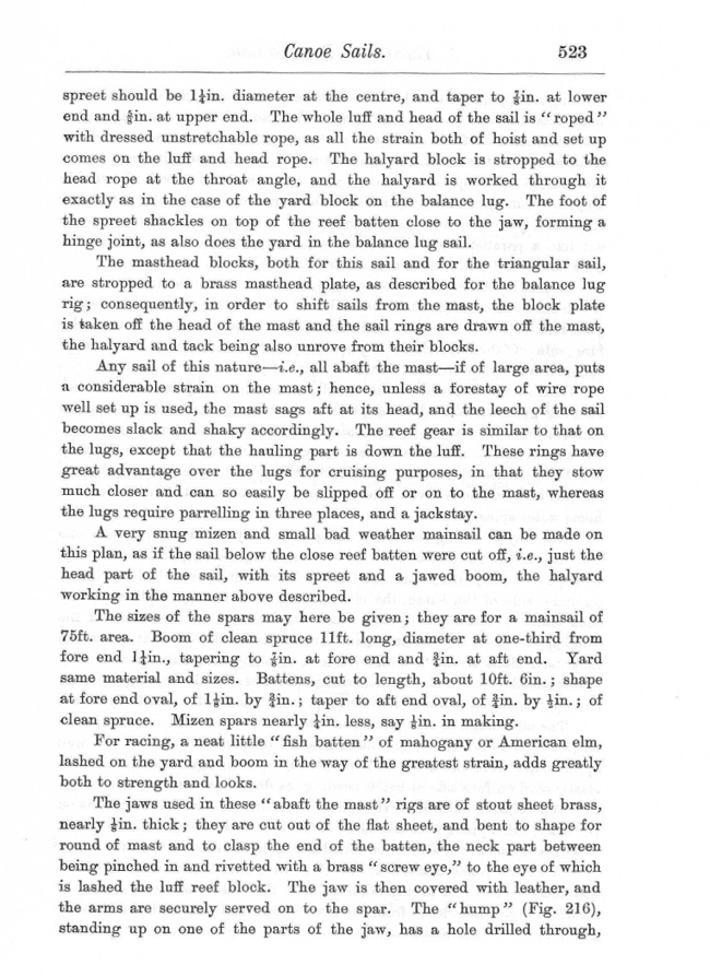 Dixon Kemp "Manual of Yacht and Boat Sailing" 1895 p523
